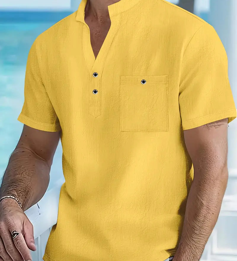 Cazel | Camisa elegante de mangas curtas