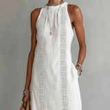 Vestido Maxi de Linho Sem Mangas