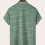 Cazel | Camisa elegante com padrão riscas e quadrados