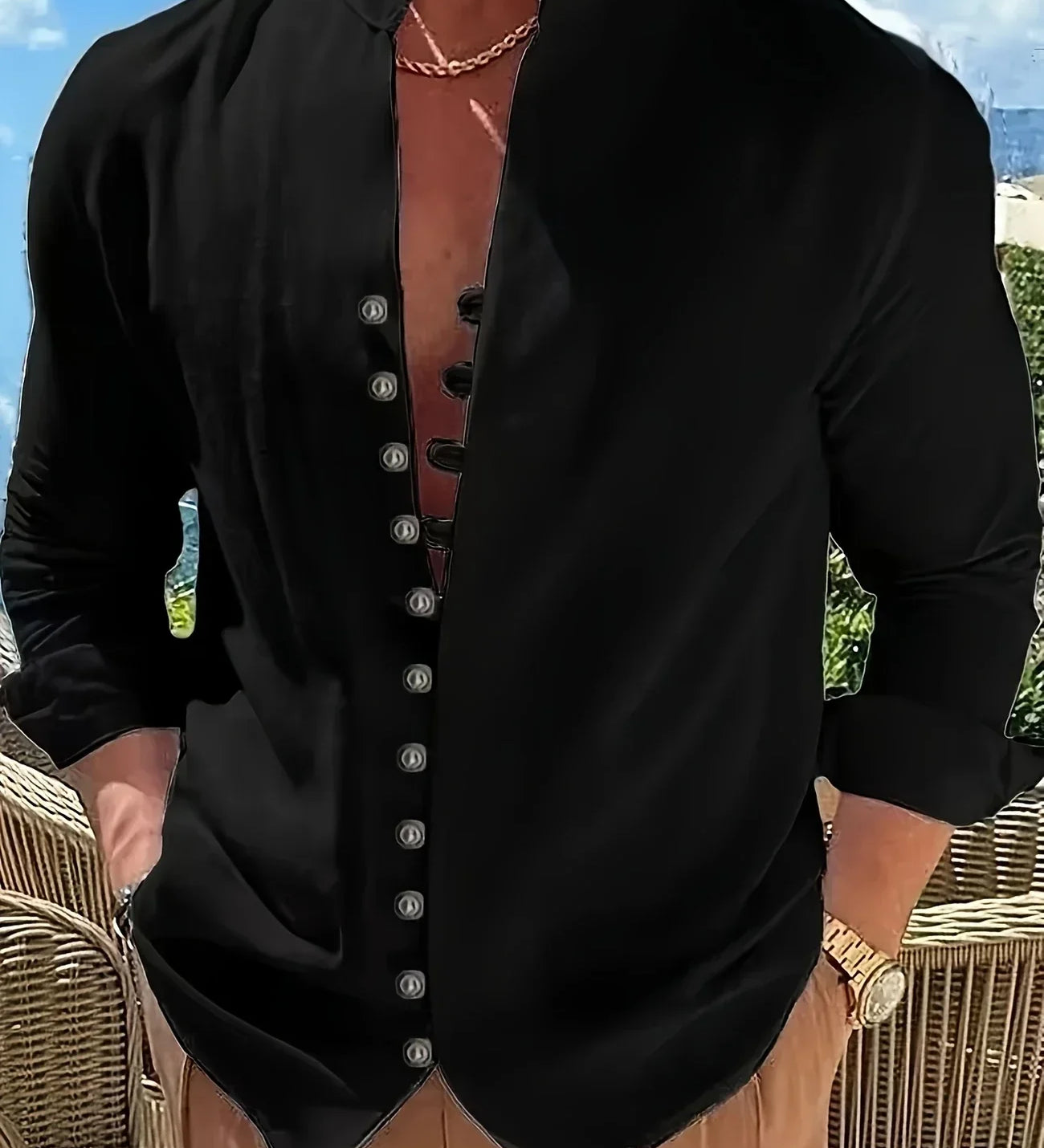 Cazel | Camisa leve em algodão de mangas longas