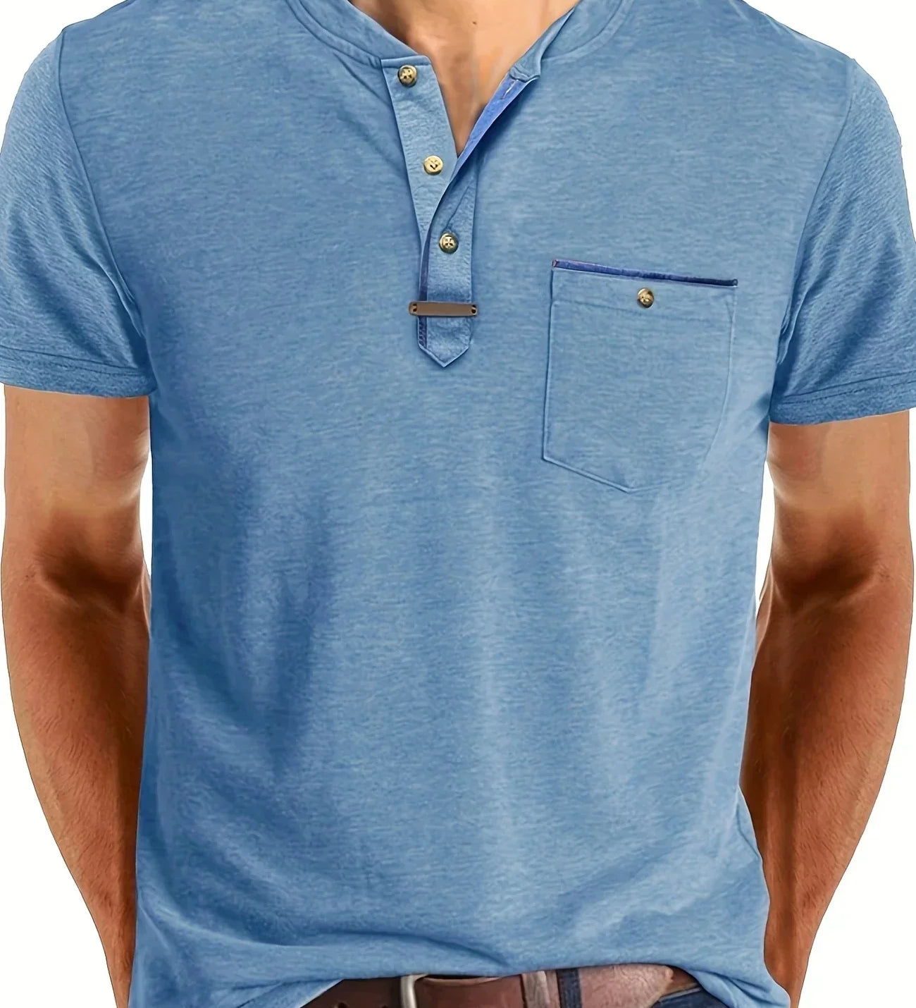 Cazel | T-shirt de gola redonda elegante com bolso
