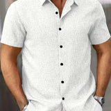 Cazel | Camisa de Manga Curta Leve em Mistura de Linho