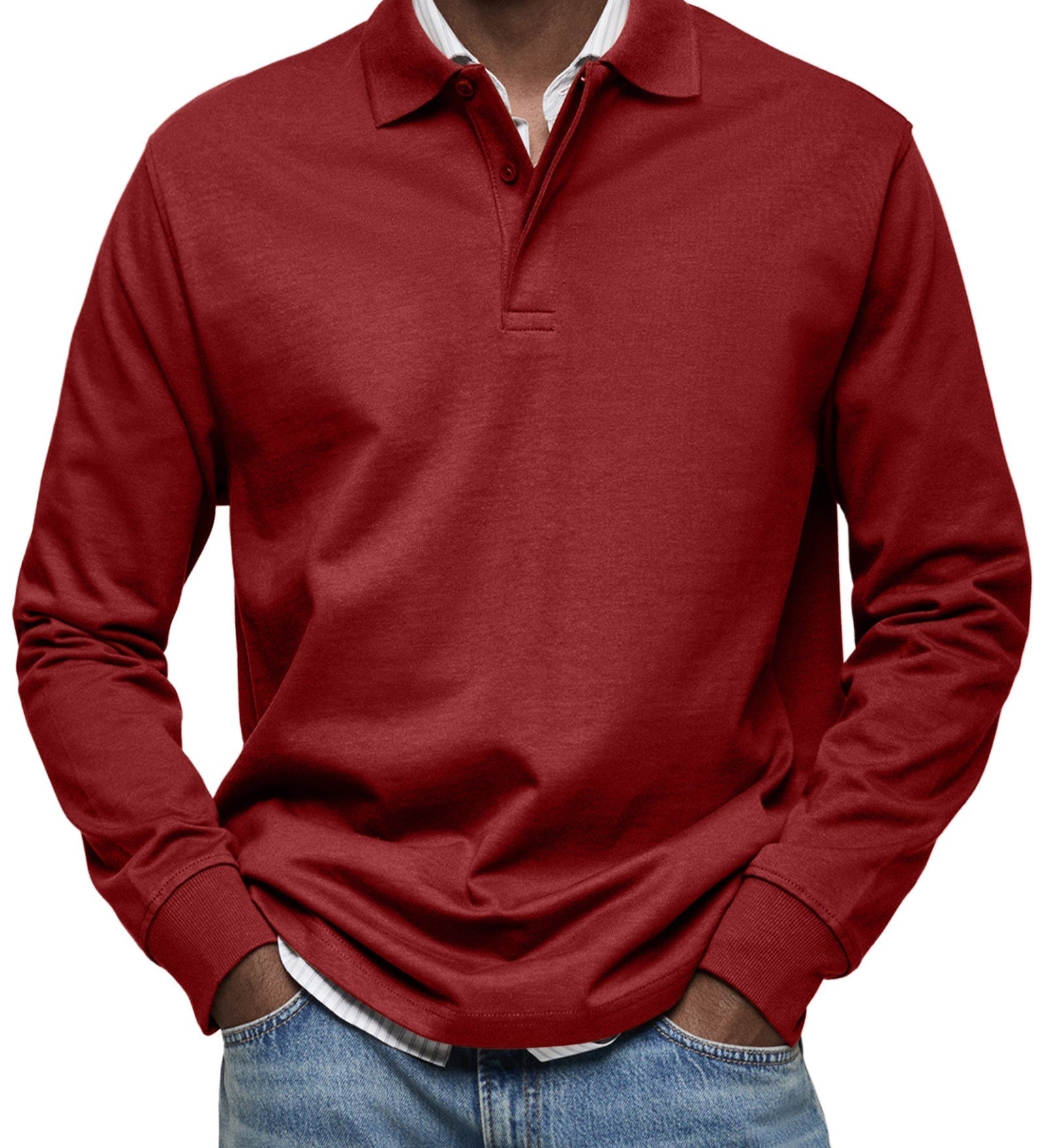 Cazel | Camisa Poloshirt Casual de Manga Longa