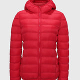 Puffer Casaco Leve com Enchimento de Penas