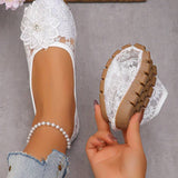 Péonie - Ballerinas Ortopédicas Renda & Flor Perolada