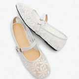 Jasmine - Ballerinas Ortopédicas Mary Jane Bordado Floral