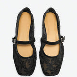Jasmine - Ballerinas Ortopédicas Mary Jane Bordado Floral