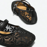 Jasmine - Ballerinas Ortopédicas Mary Jane Bordado Floral