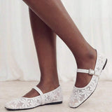 Jasmine - Ballerinas Ortopédicas Mary Jane Bordado Floral