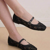 Jasmine - Ballerinas Ortopédicas Mary Jane Bordado Floral