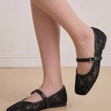 Jasmine - Ballerinas Ortopédicas Mary Jane Bordado Floral