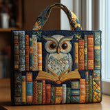 Bolsa artesanal - Coruja e livros antigos