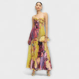Kiara - Vestido curto com padrão Ikat vibrante