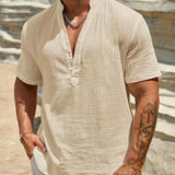 Cazel | Camisa de verão elegante com gola alta
