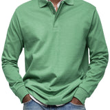 Cazel | Camisa Poloshirt Casual de Manga Longa