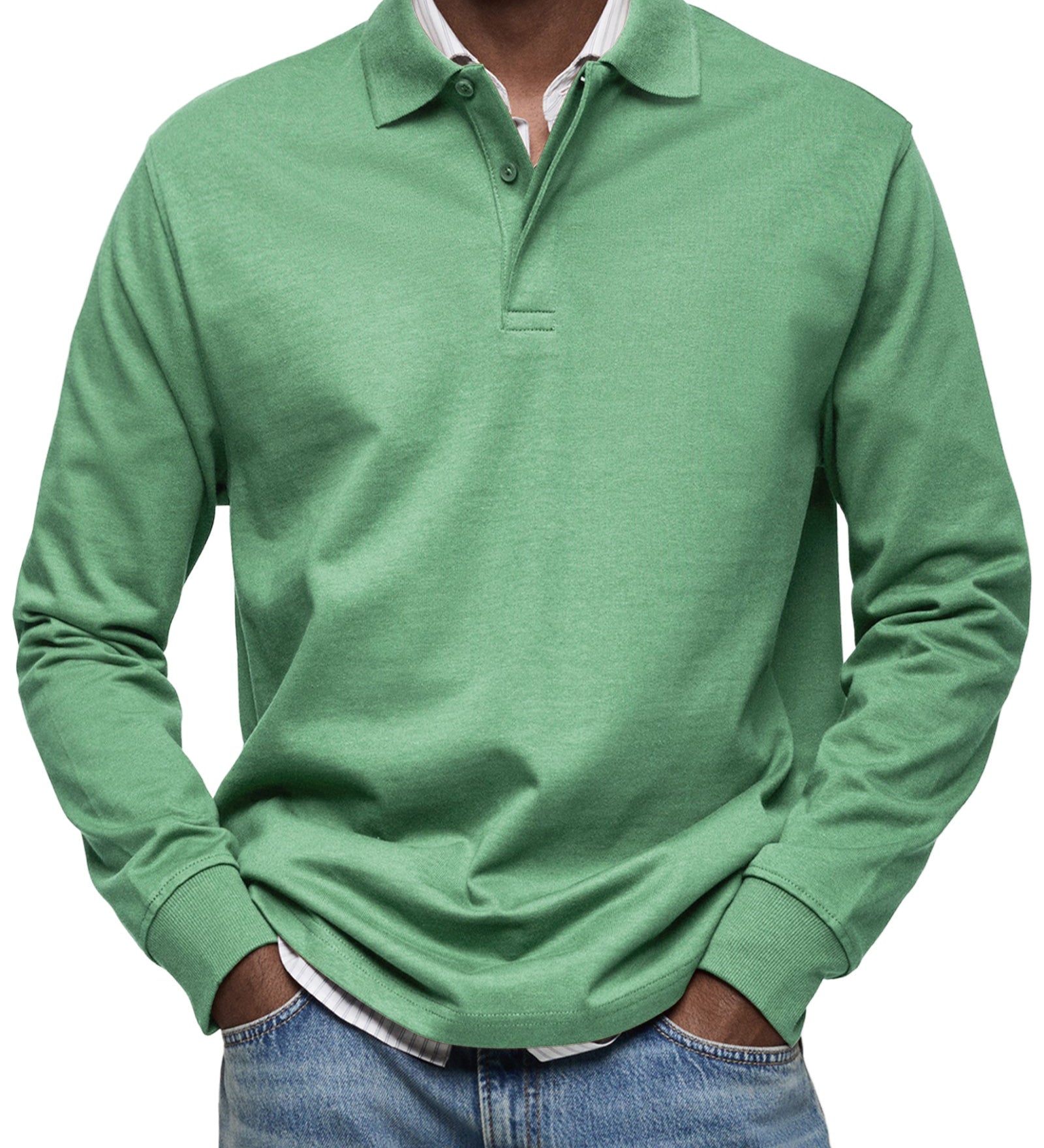Cazel | Camisa Poloshirt Casual de Manga Longa