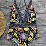 Maiô com Estampa Boho e Decote em V
