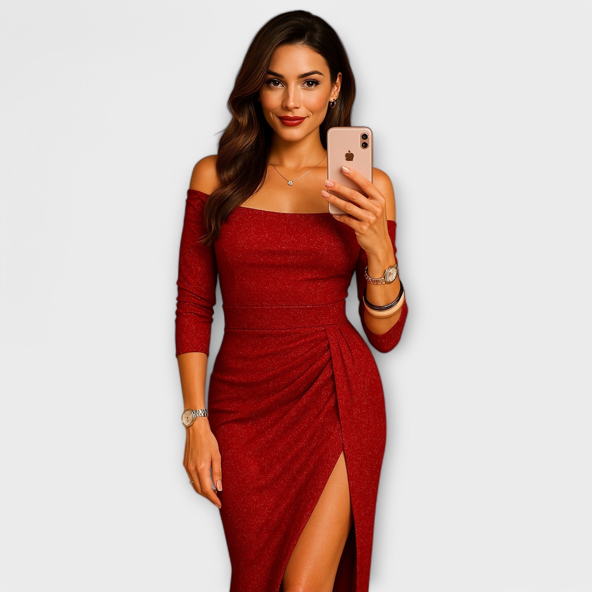 Lena - O Elegante Vestido de Ombros Descobertos