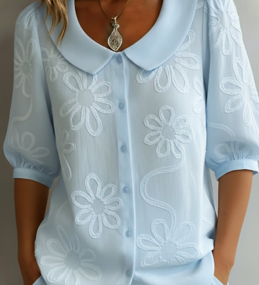 Aurélie™ | Blusa leve com padrão floral