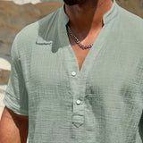 Cazel | Camisa de verão elegante com gola alta