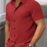 Cazel | Camisa de Manga Curta Leve em Mistura de Linho