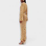 Kathleen - Vestido Maxi Goldigs em Tricô