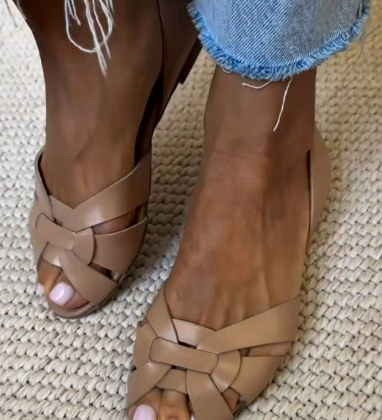Serafina | Sandálias Trançadas Naturais - Elegância Natural e Conforto