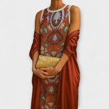 Rafaela – Vestido longo elegante com casaco combinando