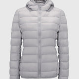 Puffer Casaco Leve com Enchimento de Penas