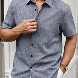 Cazel | Camisa de Manga Curta Leve em Mistura de Linho