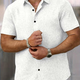 Cazel | Camisa de Manga Curta Leve em Mistura de Linho