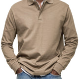 Cazel | Camisa Poloshirt Casual de Manga Longa