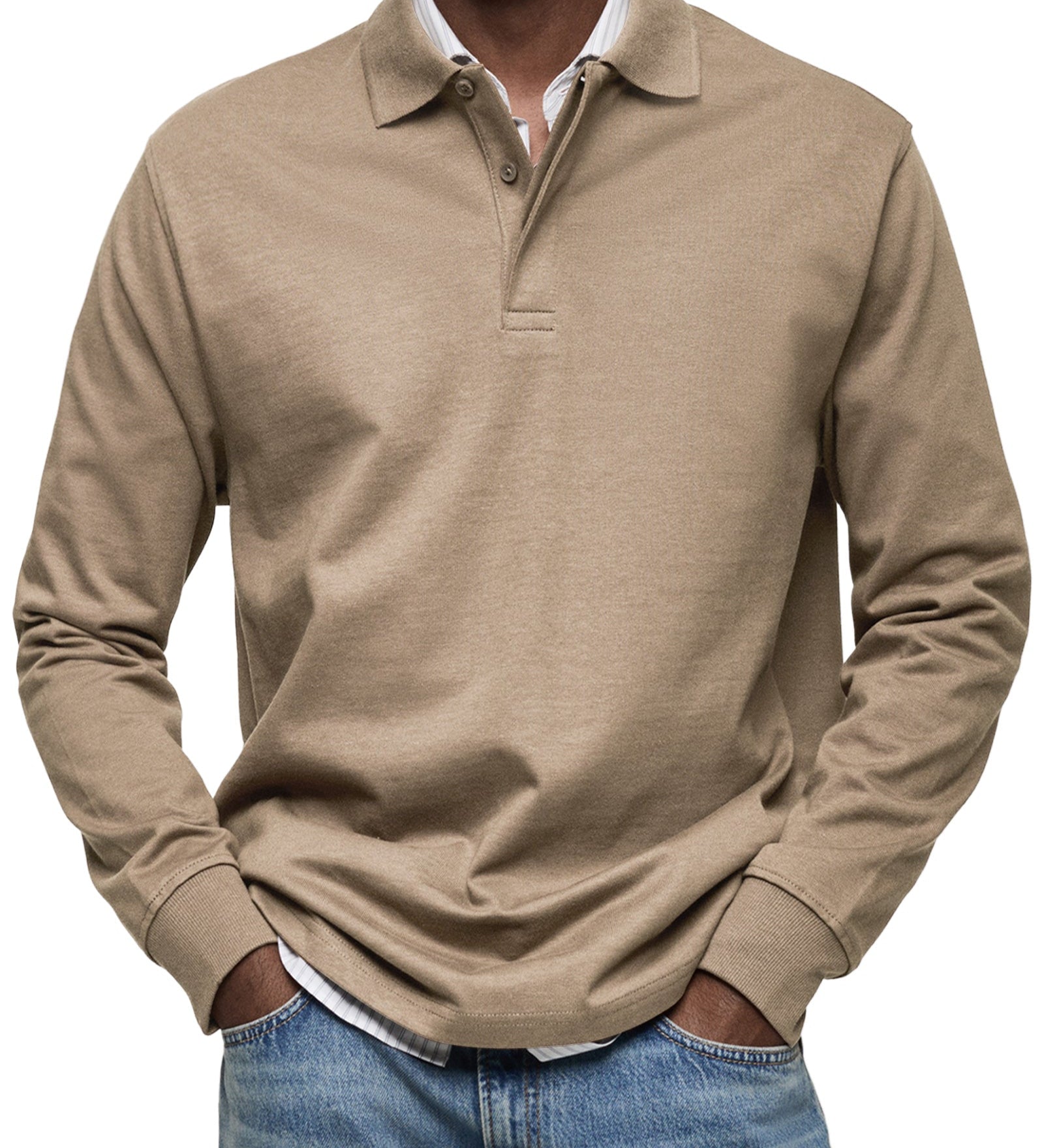 Cazel | Camisa Poloshirt Casual de Manga Longa