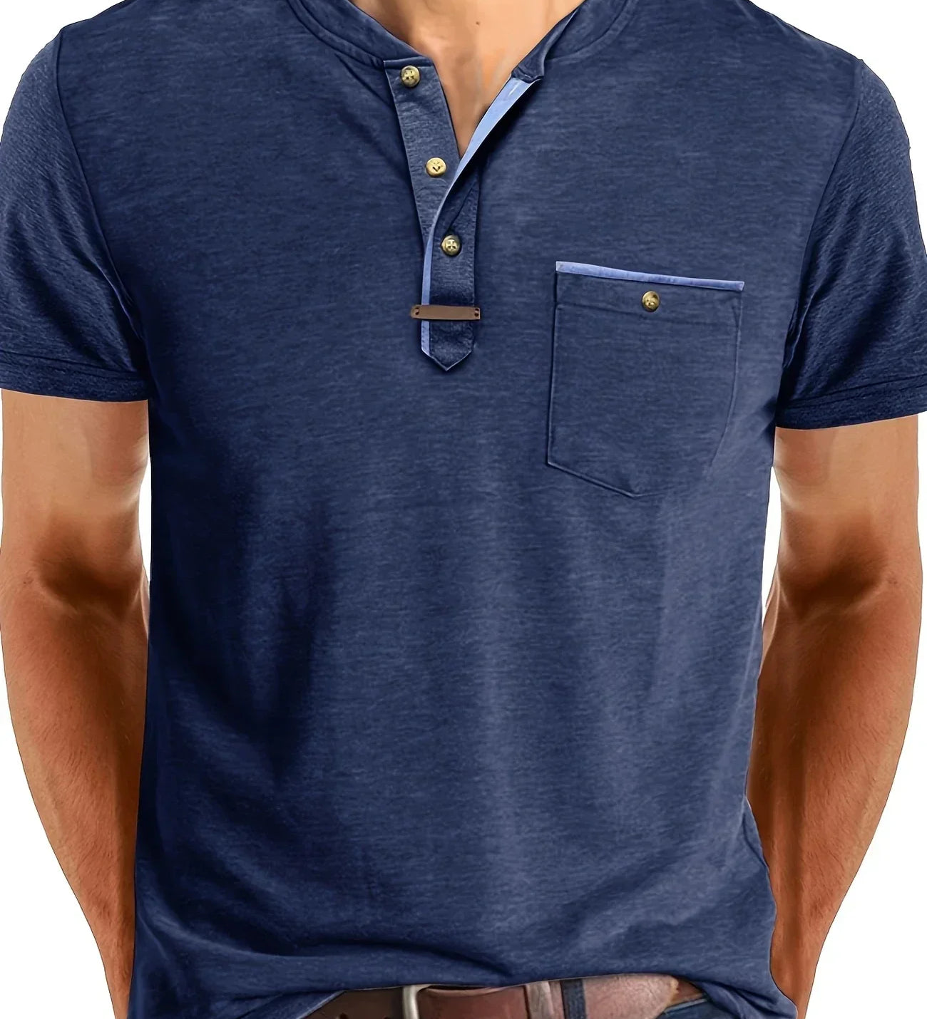 Cazel | T-shirt de gola redonda elegante com bolso
