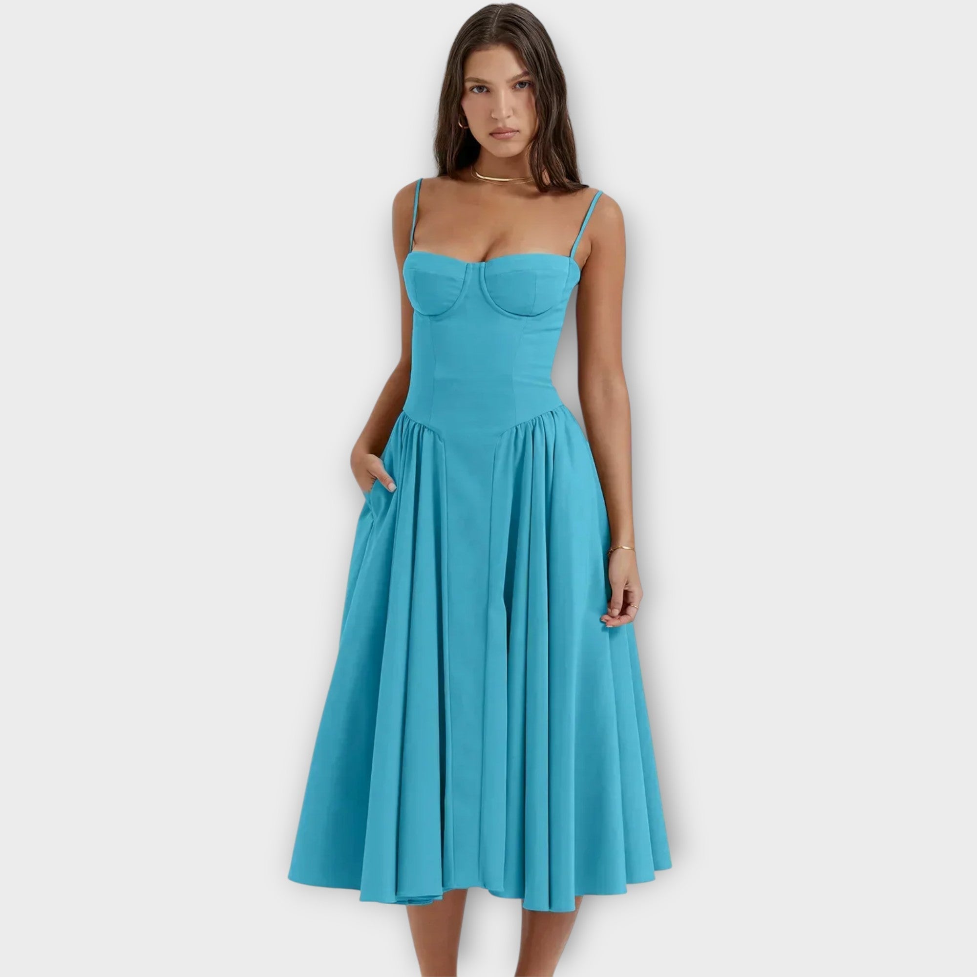 Gessiné - Mini Vestido Corsé Sem Mangas