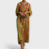 Rafaela – Vestido longo elegante com casaco combinando
