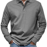 Cazel | Camisa Poloshirt Casual de Manga Longa