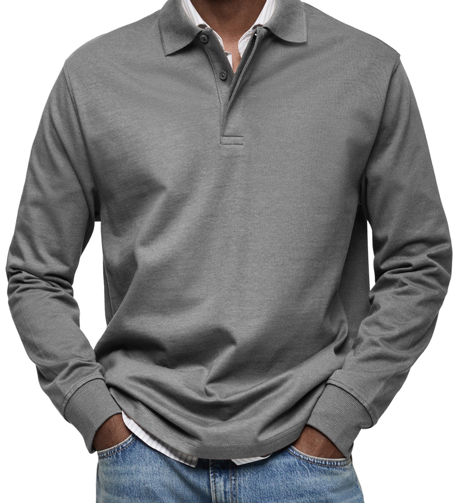 Cazel | Camisa Poloshirt Casual de Manga Longa