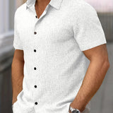 Cazel | Camisa de Manga Curta Leve em Mistura de Linho