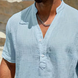 Cazel | Camisa de verão elegante com gola alta