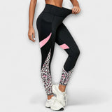 Calça de Treino Alta com Estampa de Leopardo