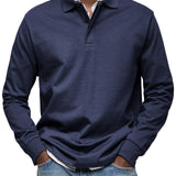 Cazel | Camisa Poloshirt Casual de Manga Longa