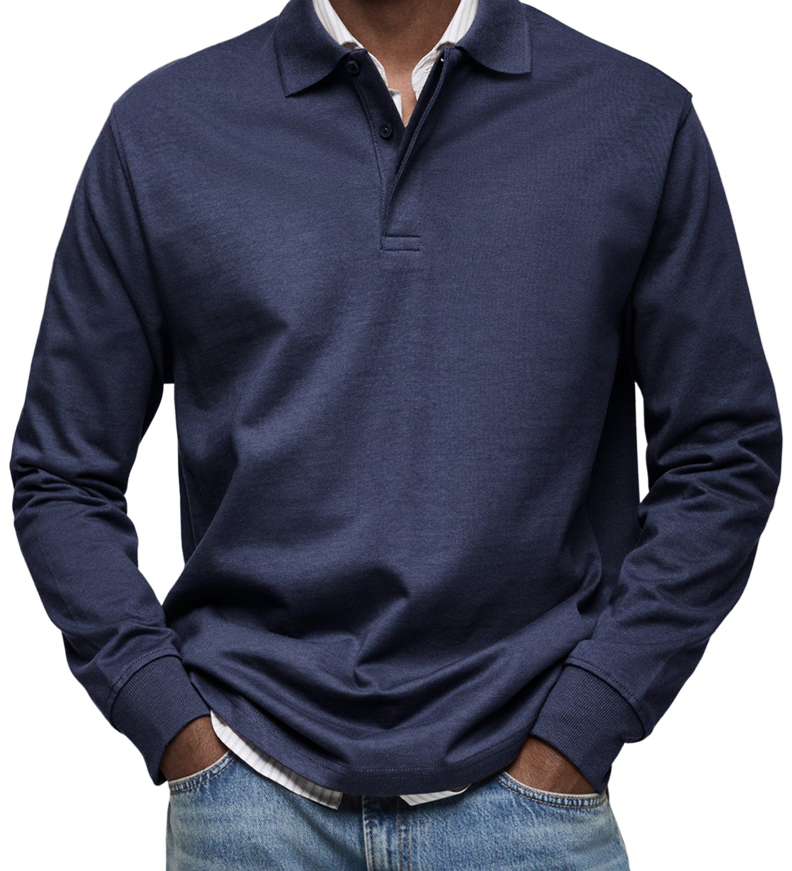 Cazel | Camisa Poloshirt Casual de Manga Longa