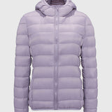 Puffer Casaco Leve com Enchimento de Penas