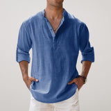 Cazel | Camisa Henley em algodão efeito linho