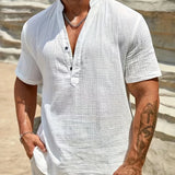 Cazel | Camisa de verão elegante com gola alta