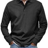 Cazel | Camisa Poloshirt Casual de Manga Longa