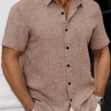 Cazel | Camisa de Manga Curta Leve em Mistura de Linho