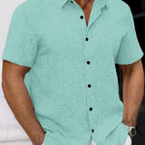 Cazel | Camisa de Manga Curta Leve em Mistura de Linho