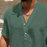 Cazel | Camisa de verão elegante com gola alta